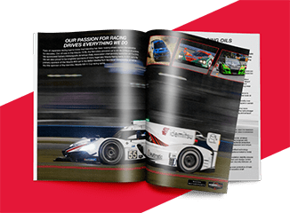 Idemitsu pro racing magazine advertisement