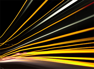 Creative image of internet speed shown through fiberoptics.