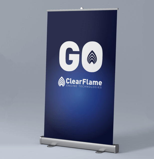 ClearFlame rollup banner