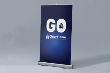 ClearFlame rollup banner