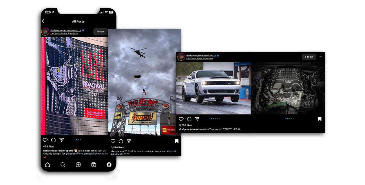 Scenes from the SRT Demon 170 reveal are shown on Instagram