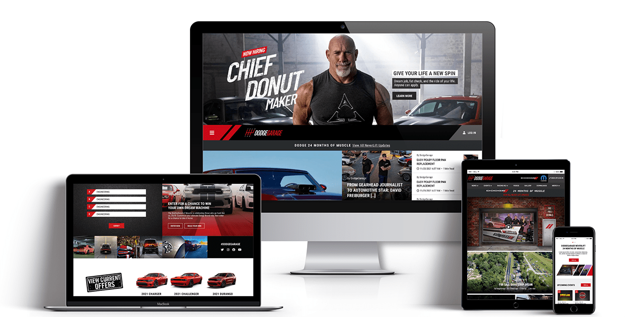 Chief Donut Maker website homepage on a desktop, laptop, tablet and phone screen