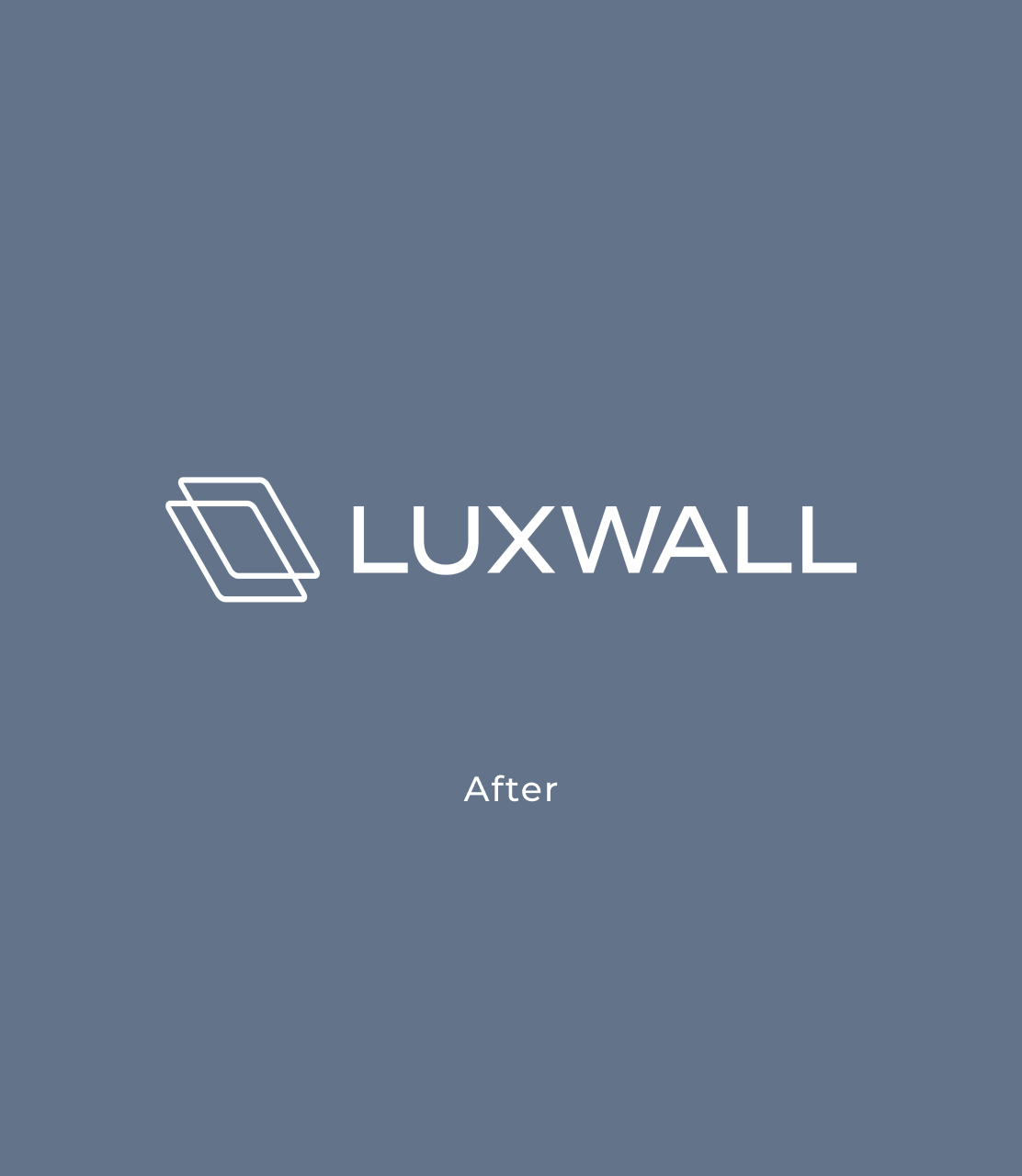 Luxwall’s previous logo and their new logo created by the JRT agency
