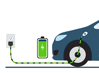 Animation of the plug-in charging process