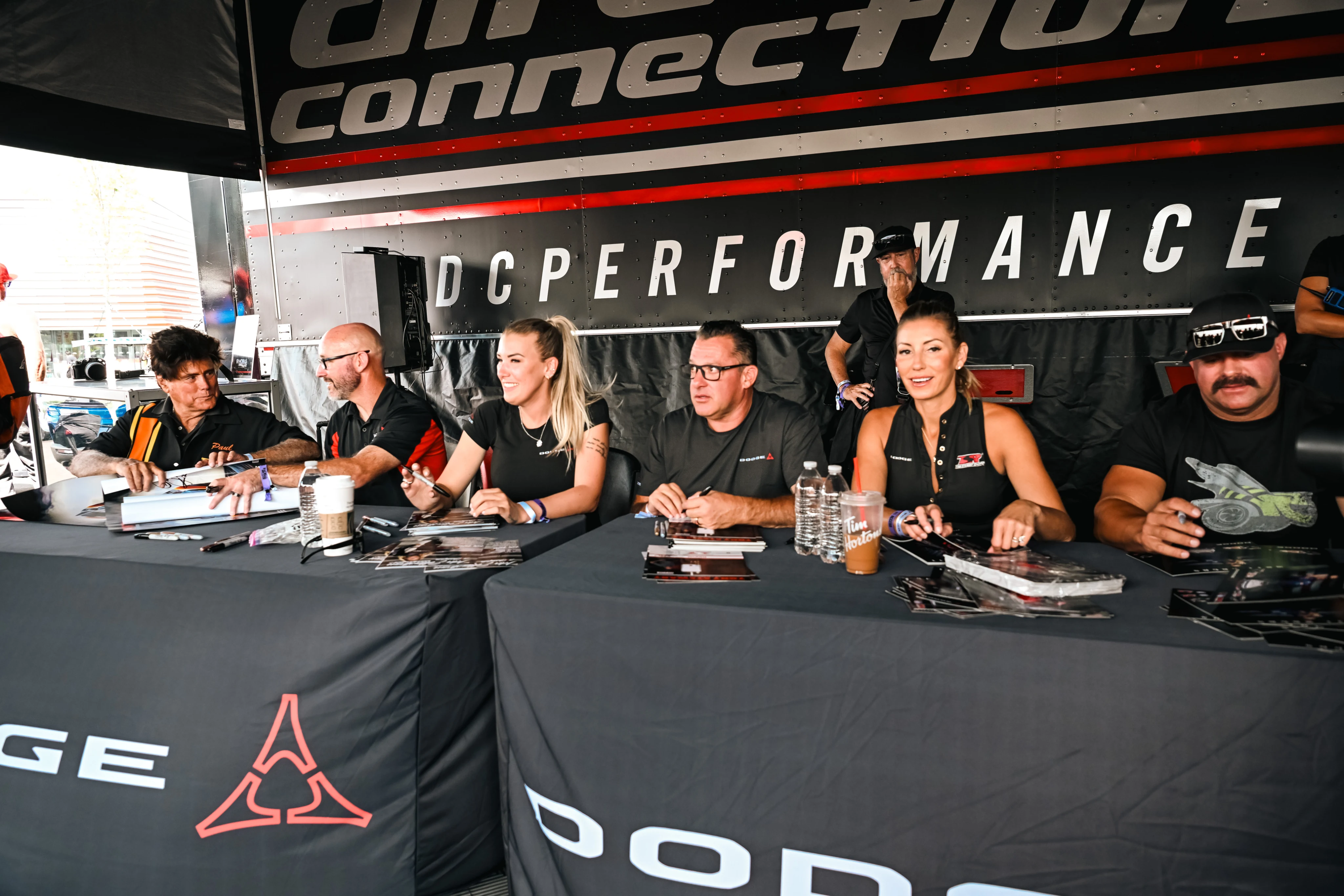 Direct Connection autograph table at Roadkill Nights