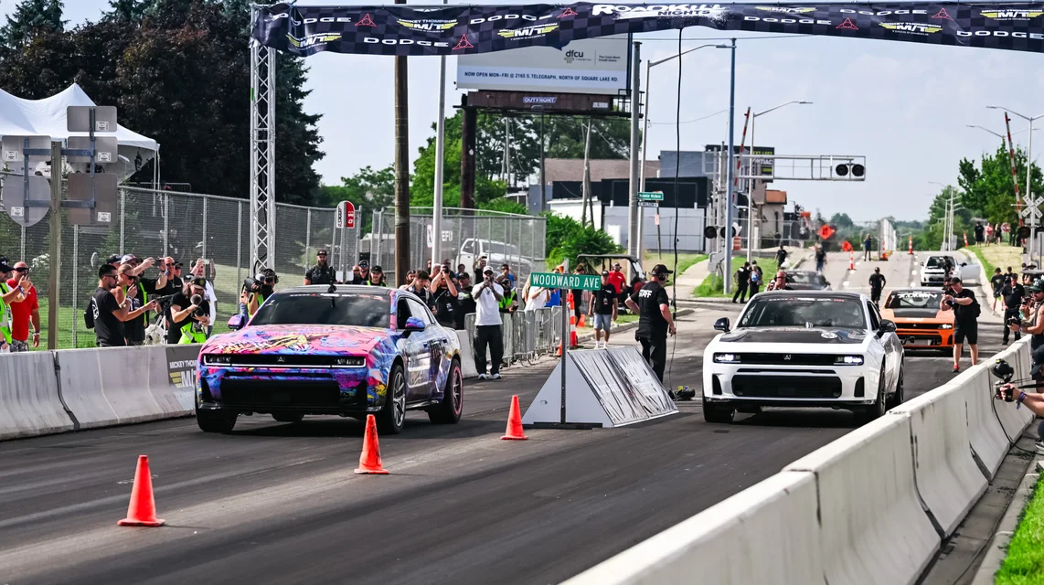 Roadkill Nights drag races on Woodward Avenue